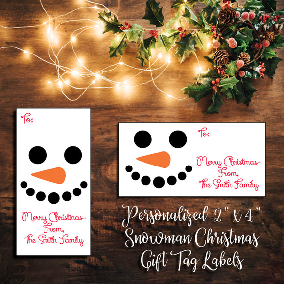 Personalized Address Labels – Country Christmas Snowman Design (AC 163) By Premium Labels