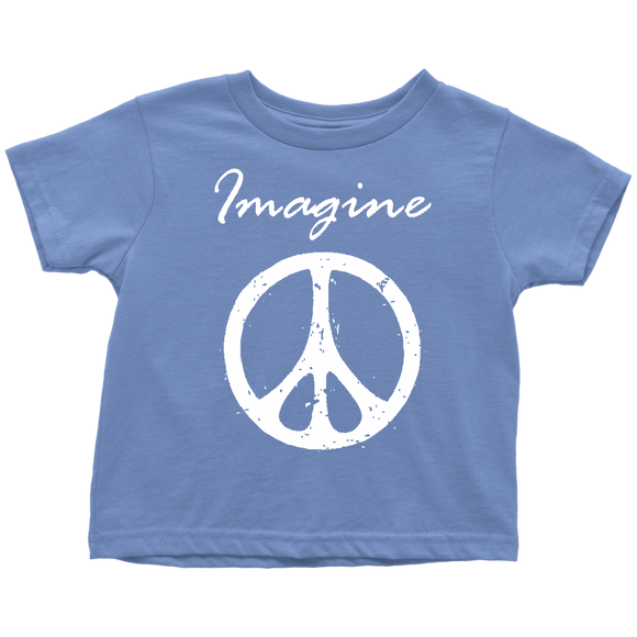 IMAGINE PEACE Short Sleeve Toddler T-Shirt - J & S Graphics