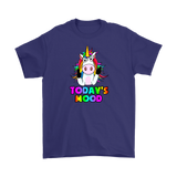 Today's Mood Unicorn giving the finger Men's and Women's T-Shirts