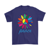 PEACE Rainbow Flower Unisex T-Shirt