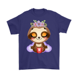 Yoga Coffee Sloth Meditating Unisex T-Shirt