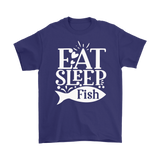 EAT SLEEP FISH Unisex T-Shirt 10 colors available