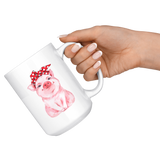 Piggy wearing a Red Bandana 11oz or 15oz Coffee Mug