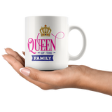 Couples COFFEE MUG Set, King & Queen of the Family, 11oz Mugs