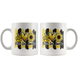 PEACE LOVE SUNSHINE Coffee Mug 11oz or 15oz